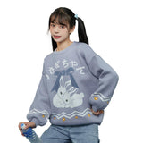 lasamu Usagi Chan's Bunny Date Fairycore Cottagecore Princesscore Sweater Top