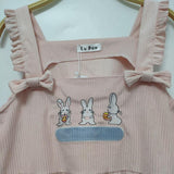 lasamu Sugar Bunny Kawaii Cottagecore Overalls Dress