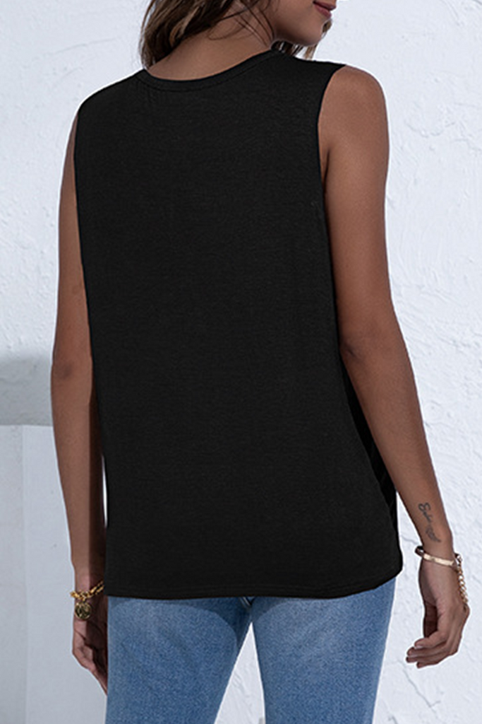 Casual Solid Hollowed Out O Neck Tops(5 Colors)