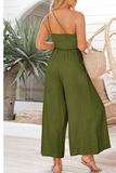 Casual Solid Patchwork Off the Shoulder Straight Jumpsuits(6 Colors)