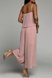 Casual Simplicity Solid Fold Strapless Loose Jumpsuits(3 Colors)