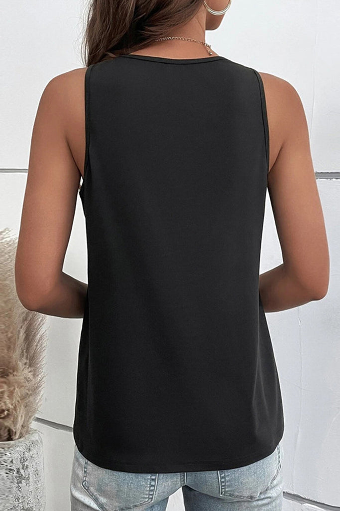 Casual Simplicity Solid Hollowed Out V Neck Tops