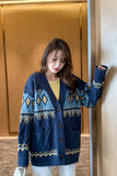 Lasamu Cute Matching Colors Cardigan Sweater